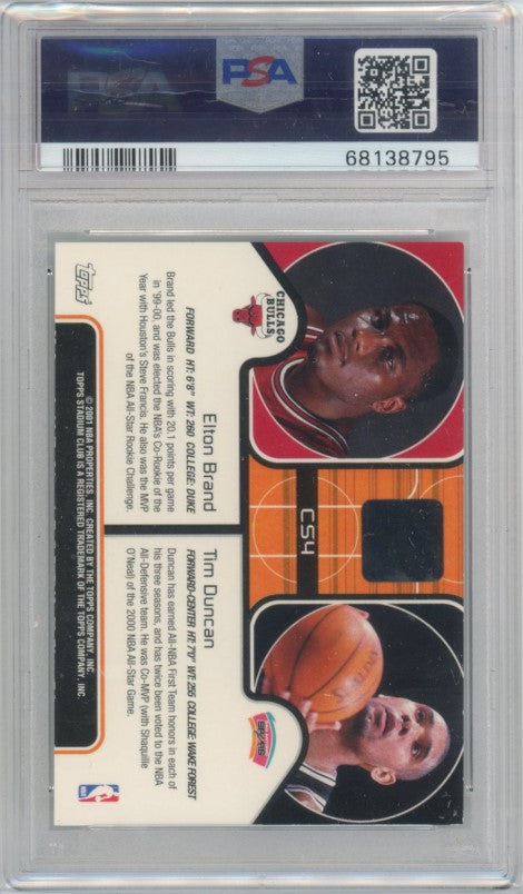 2000 Stadium Club Tim Duncan Elton Brand Co-signers Dual Auto No 4 