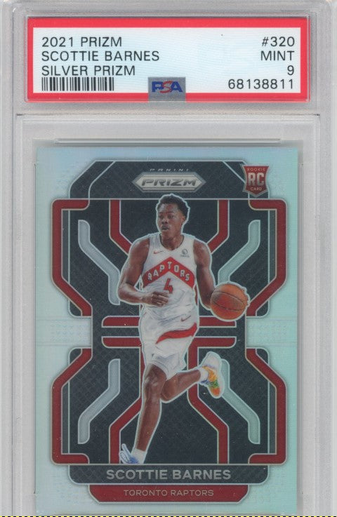 2021-22 Prizm Scottie Barnes Rookie Silver Prizm No 320 PSA 9 811