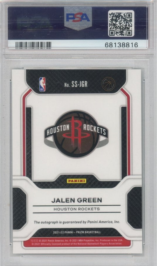 2021-22 Prizm Jalen Green Sensational Signatures Rookie Auto Silver PSA 9 816