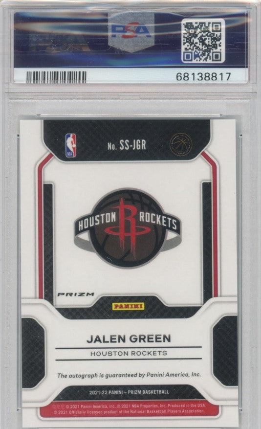 2021-22 Prizm Jalen Green Sensational Signatures Rookie Auto Silver PSA 9 817