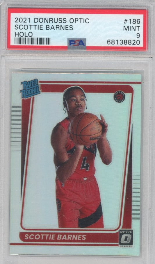 2021-22 Donruss Optic Scottie Barnes Holo Silver Rookie No 186 Psa 9 820