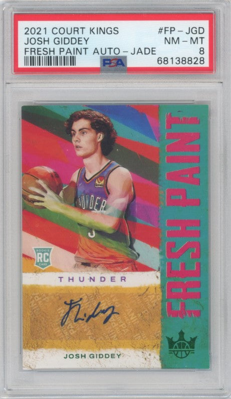 2021-22 Court Kings Josh Giddey Fresh Paint Jade Rookie Auto Psa 8 828