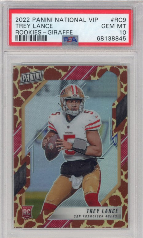 2022 The National Vip Trey Lance Rookie Giraffe Ssp No 9 PSA 10 845