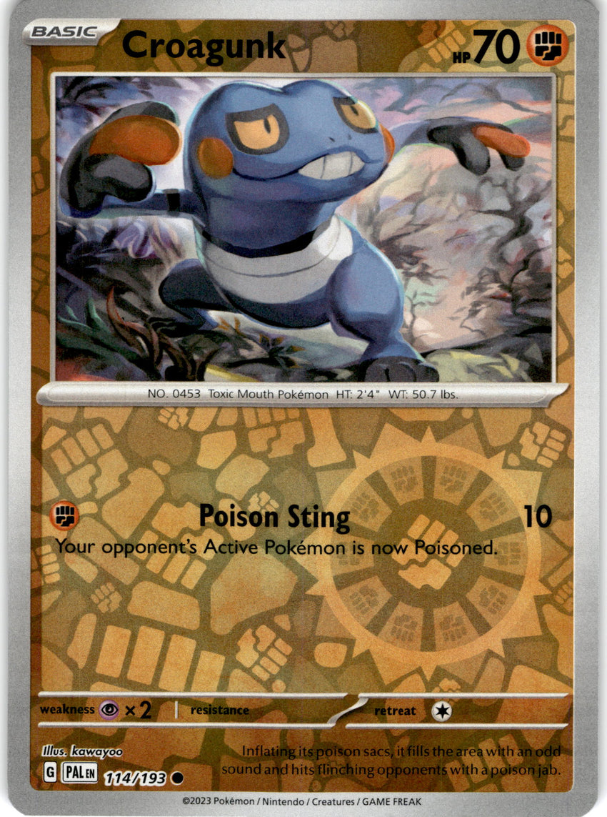 Croagunk - 114/193 - Reverse Holo Paldea Evolved