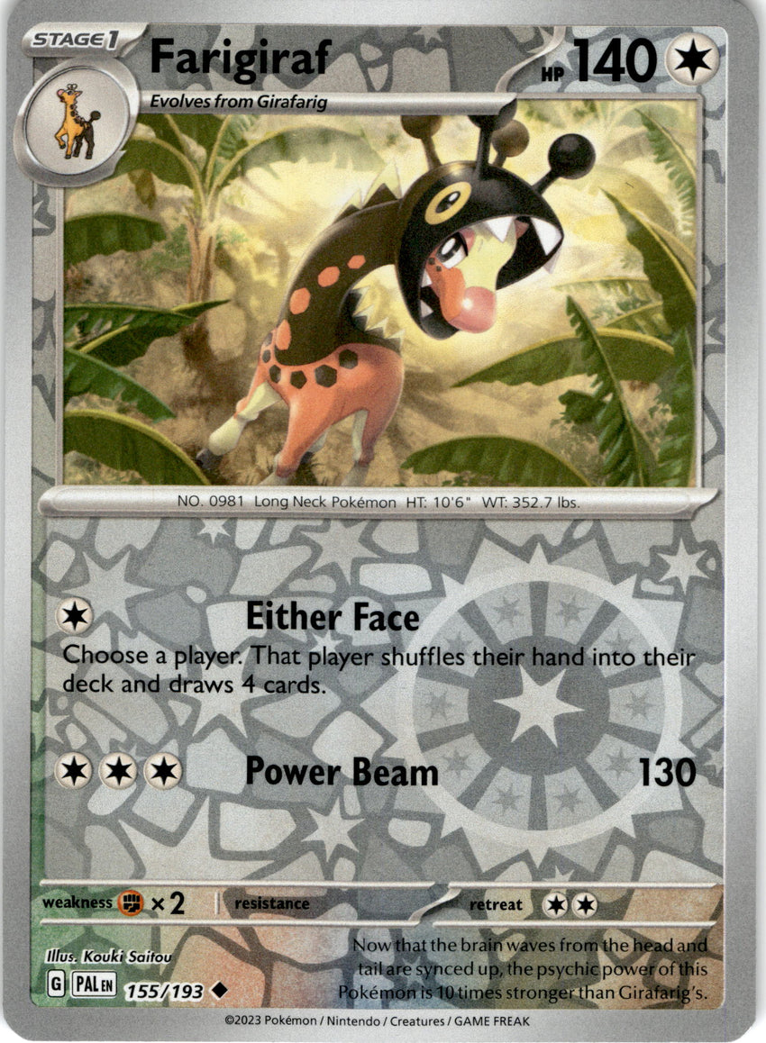 Farigiraf - 155/193 - Reverse Holo Paldea Evolved