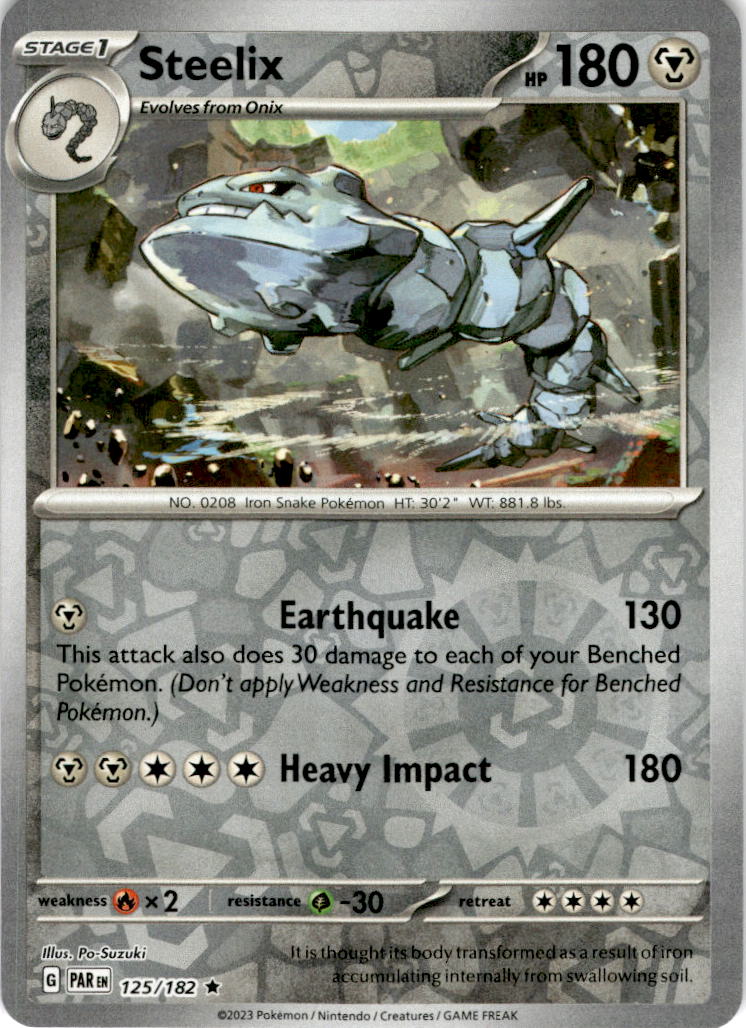 Steelix - 125/182 - Reverse Holo Paradox Rift
