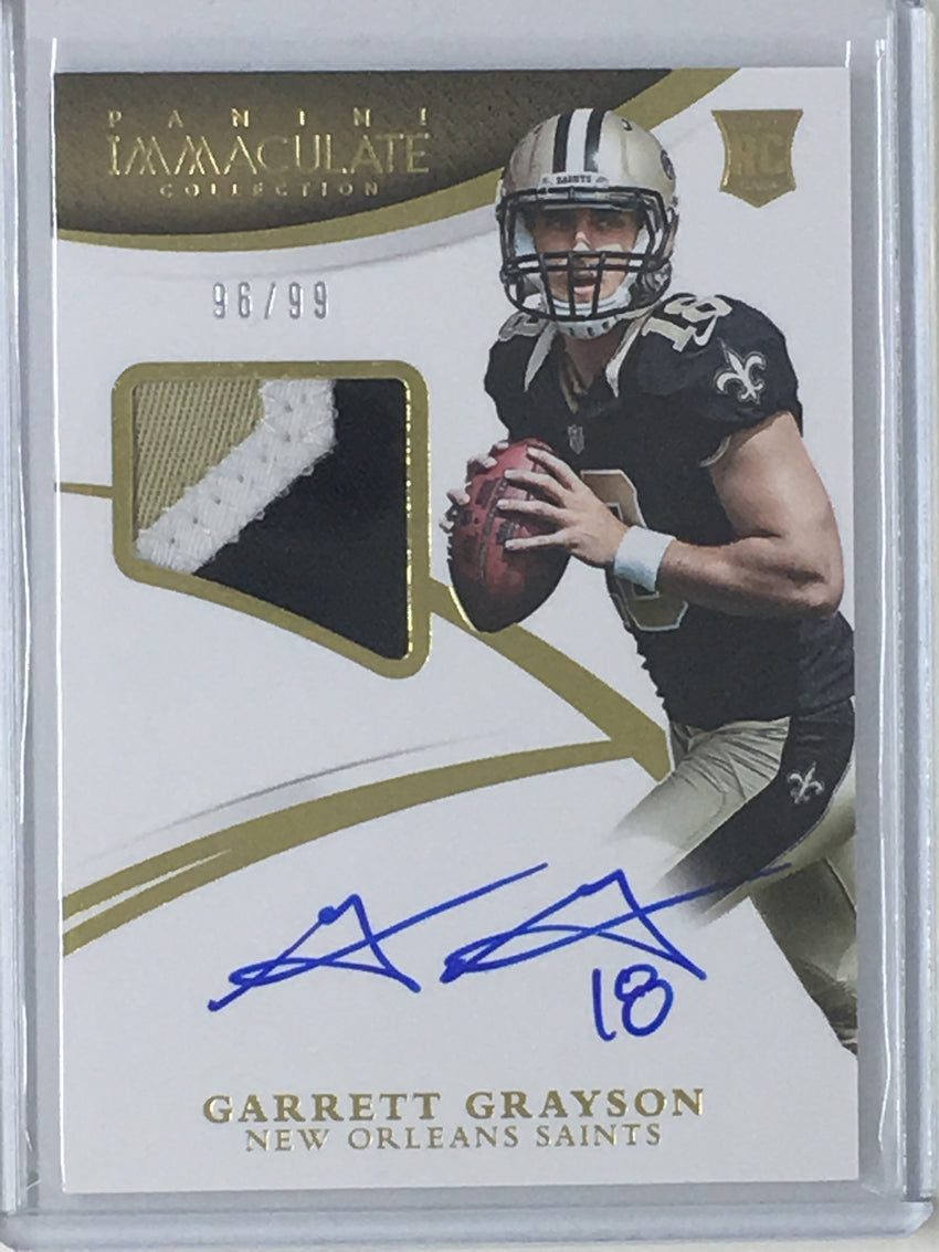 2015 Immaculate GARRETT GRAYSON Rookie Patch Auto RC 96/99-Cherry Collectables
