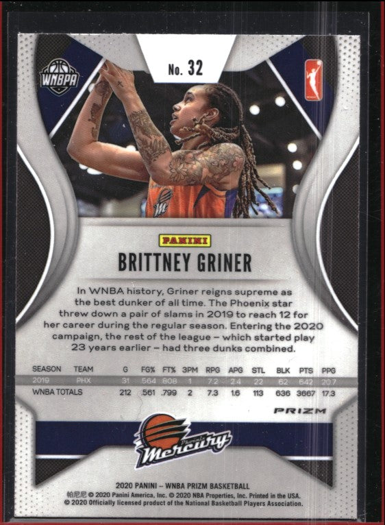 2020 WNBA Prizm BRITTNEY GRINER Silver #32