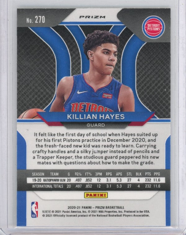 2020-21 Prizm KILLIAN HAYES Rookie Silver Prizm #270