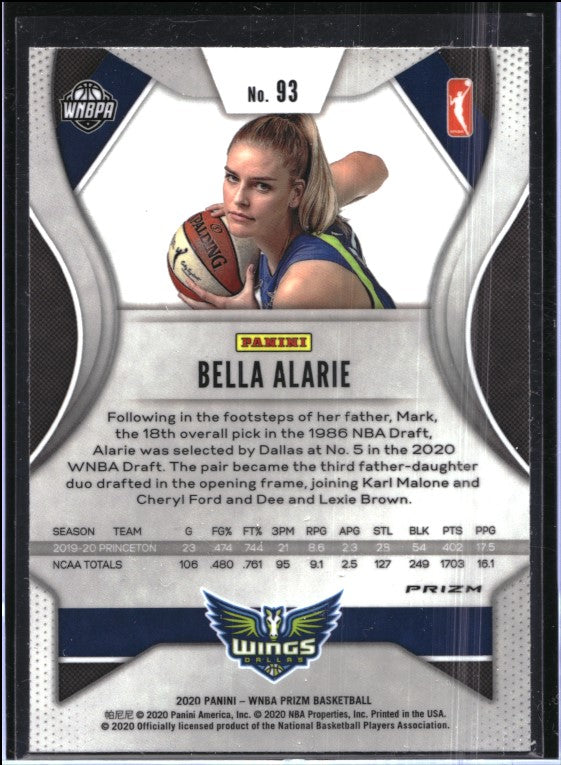 2020 WNBA Prizm BELLA ALARIE Rookie Ruby Wave #93