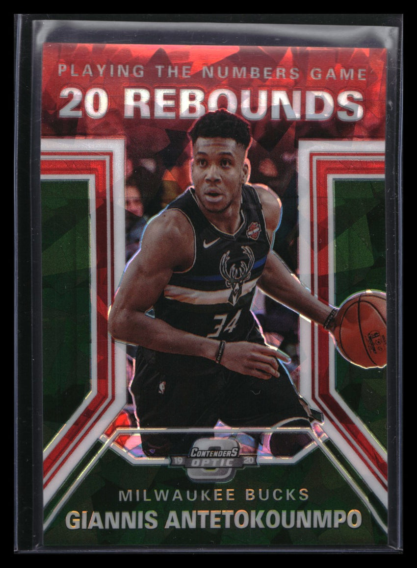 2019-20 Contenders Optic GIANNIS ANTETOKOUNMPO Numbers Game Red Ice #20