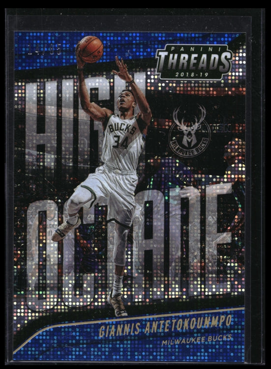 2018-19 Threads Giannis Antetokounmpo High Octane Blue Dazzle 14/65
