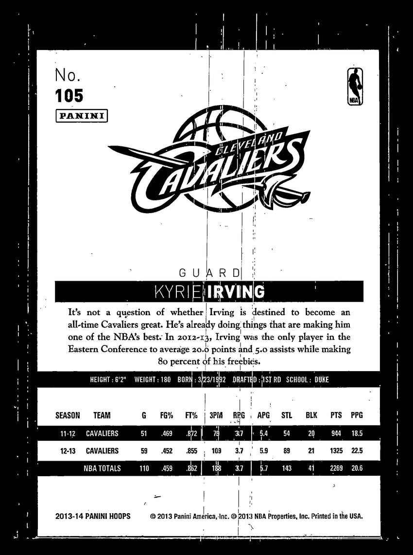 2013-14 Hoops KYRIE IRVING Gold #105