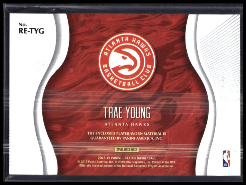 2018-19 Status Trae Young Rookie Essentials Jersey No Tyg