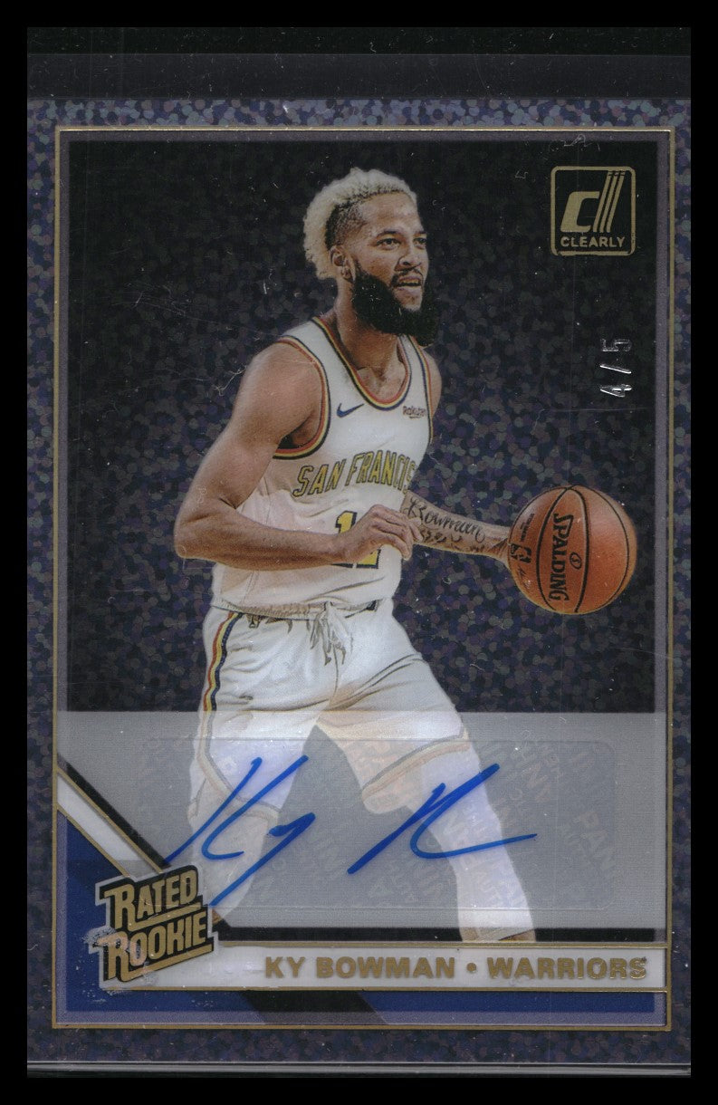 2019-20 Clearly Donruss Ky Bowman Rated Rookie Signatures Auto Holo Gold 4/5