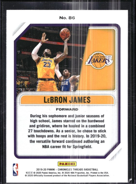 2019-20 Chronicles LEBRON JAMES Thread Pink #86