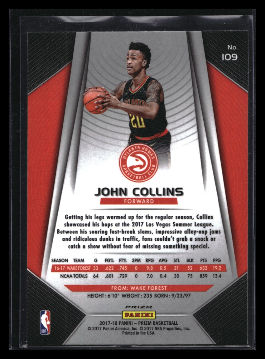 2017-18 Prizm JOHN COLLINS Rookie Silver #109