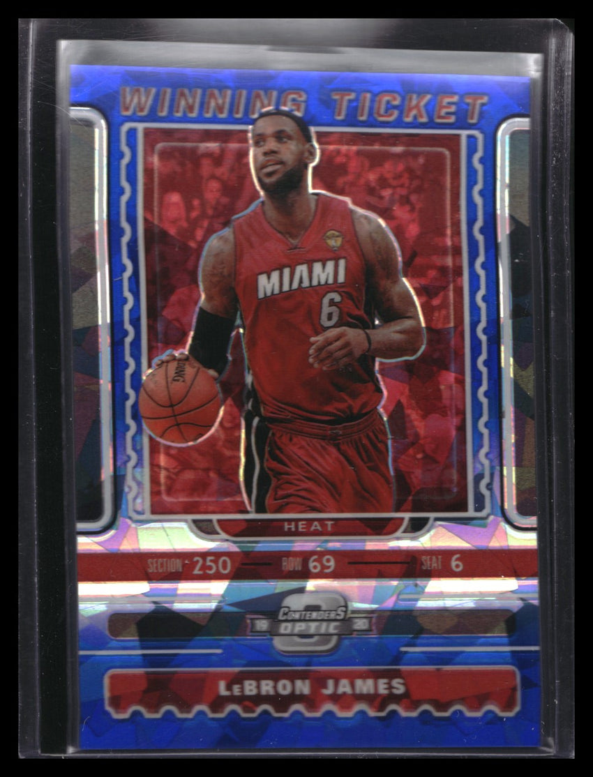 2019-20 Contenders Optic Lebron James Winning Ticket Blue Ice Prizm No 2