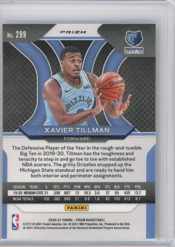 2020-21 Prizm XAVIER TILLMAN Rookie Silver Prizm #299