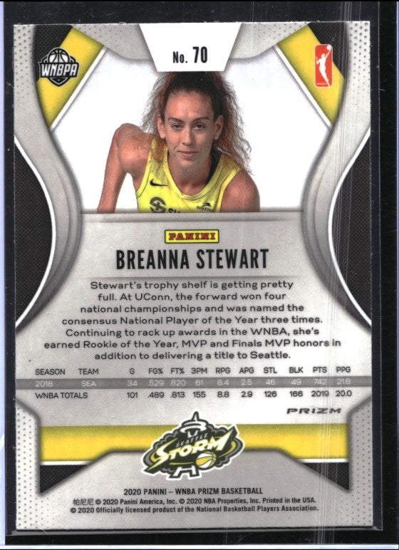 2020 WNBA Prizm BREANNA STEWART Silver #70