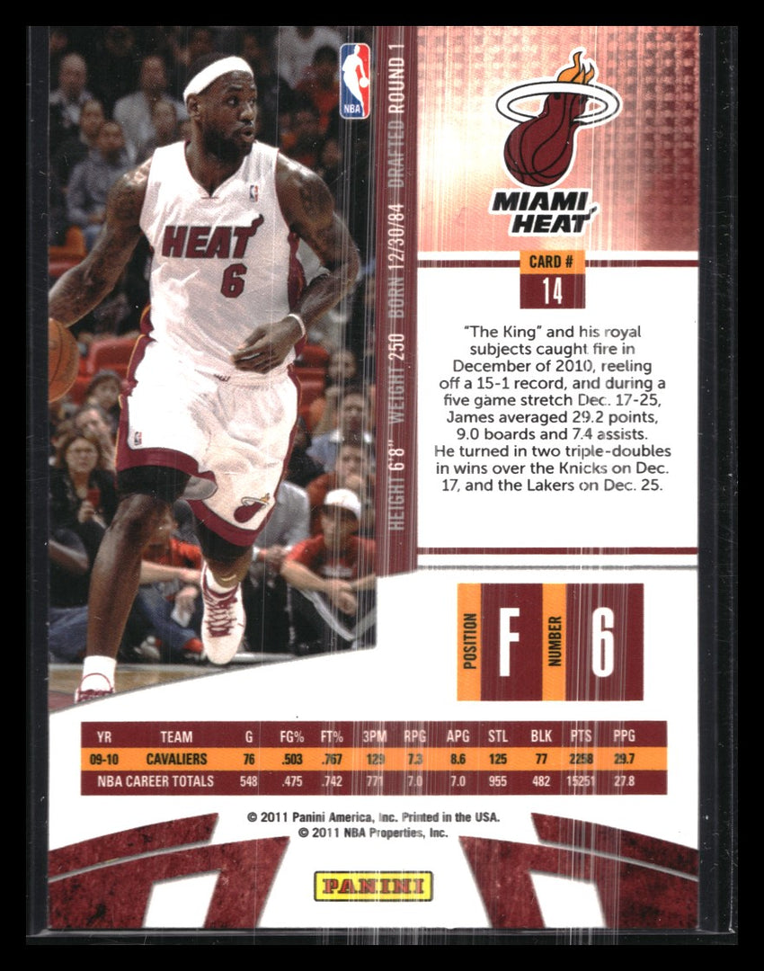 2010-11 Absolute Memorabilia Lebron James Base No 14