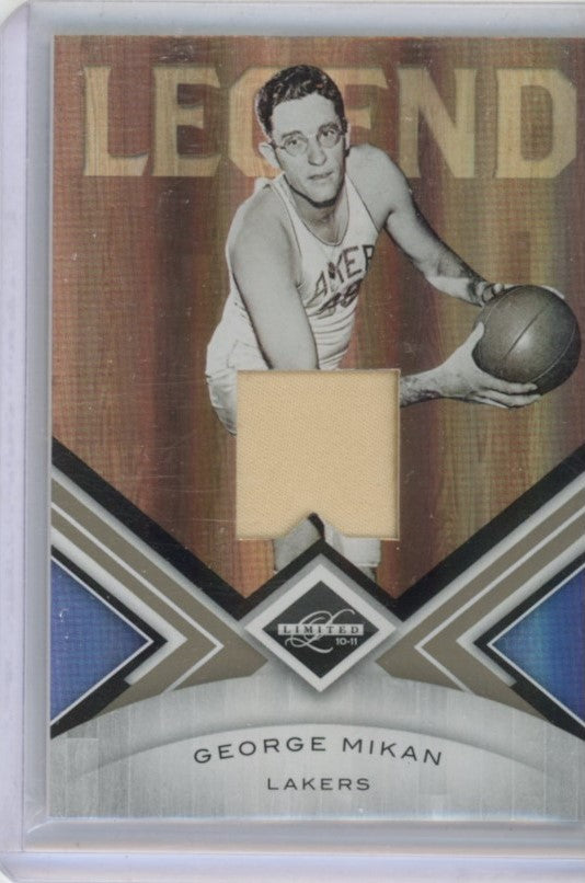 2010-11 Limited GEORGE MIKAN Lakers Legend Jersey Relic Silver 37/99