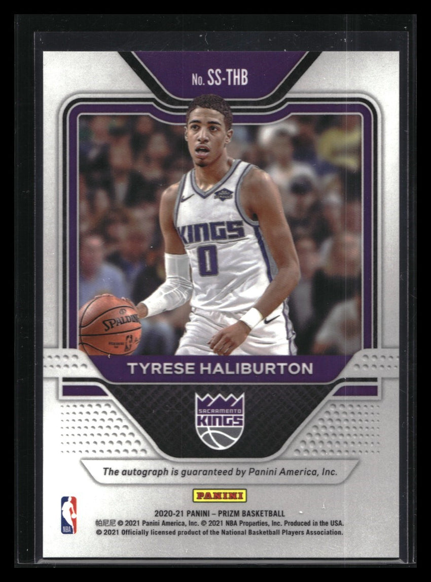 2020-21 Prizm Tyrese Haliburton Sensational Signatures Rookie Auto Base No Thb C