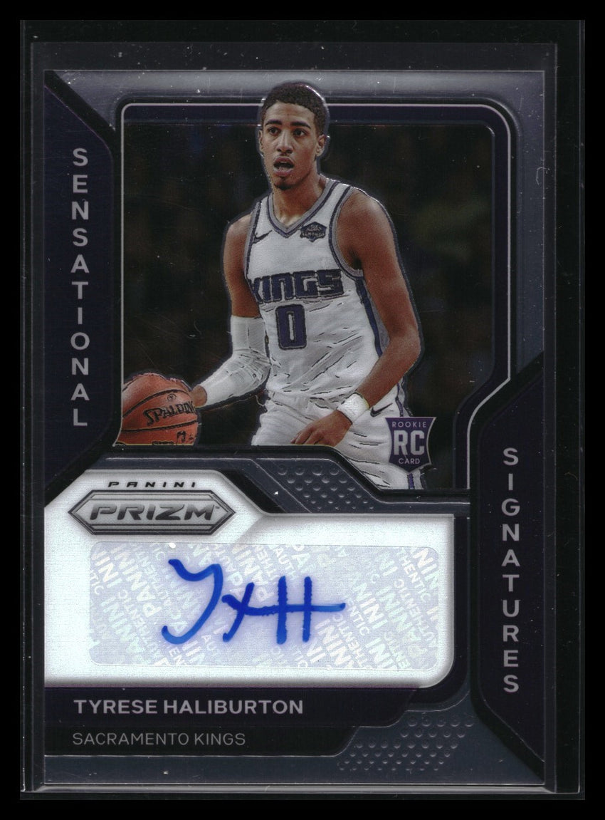 2020-21 Prizm Tyrese Haliburton Sensational Signatures Rookie Auto Base No Thb C