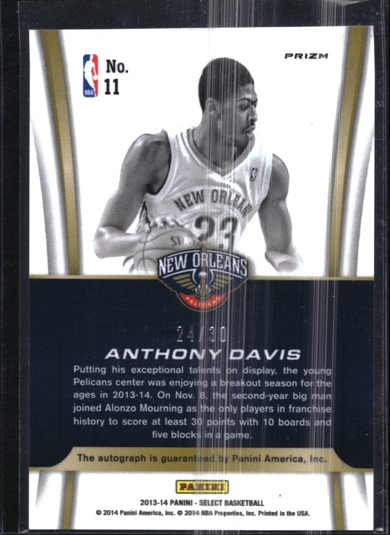2013-14 Select Anthony Davis Franchise Signatures Auto Purple 24/30