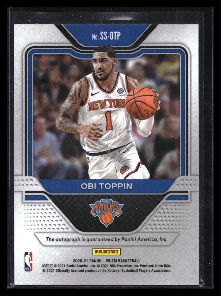 2020-21 Prizm Obi Toppin Sensational Signatures Rookie Auto Base No Otp B
