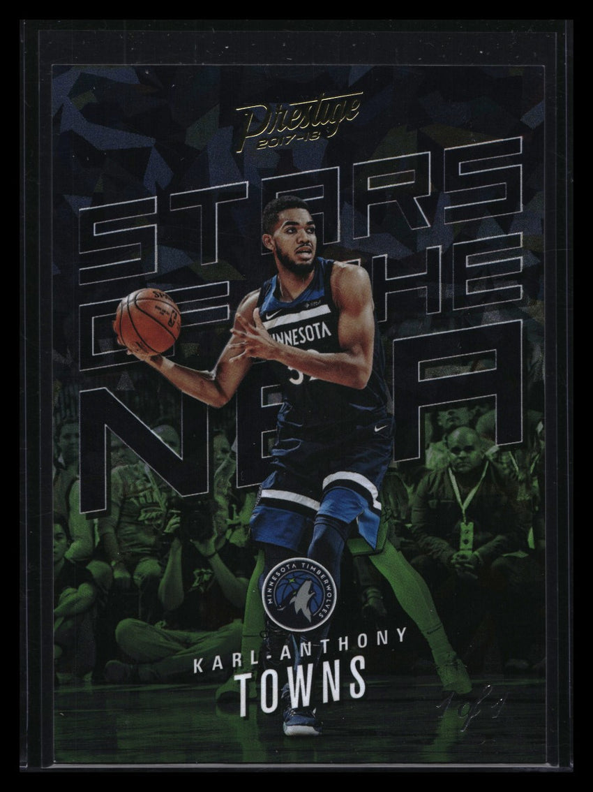 2017-18 Prestige Karl-anthony Towns Stars Of The Nba Black Crystal 1/1