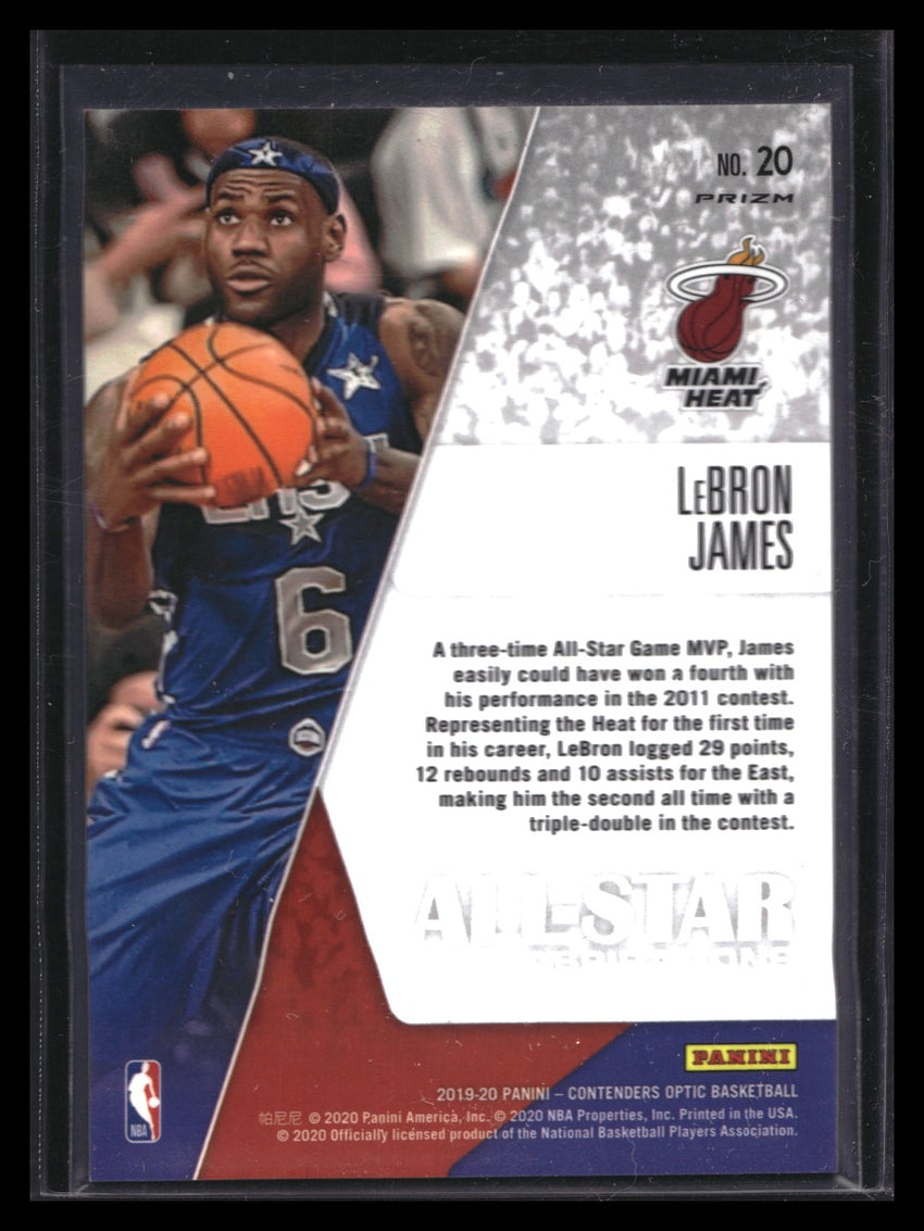 2019-20 Contenders Optic Lebron James All Star Aspirations Silver Prizm No 20