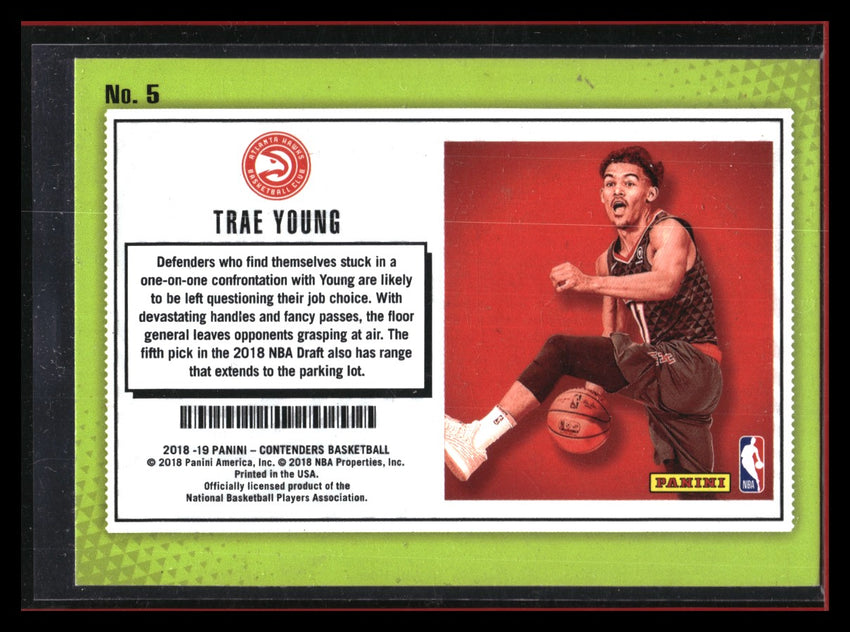 2018-19 Contenders TRAE YOUNG Lottery Ticket Rookie Sparkle #5