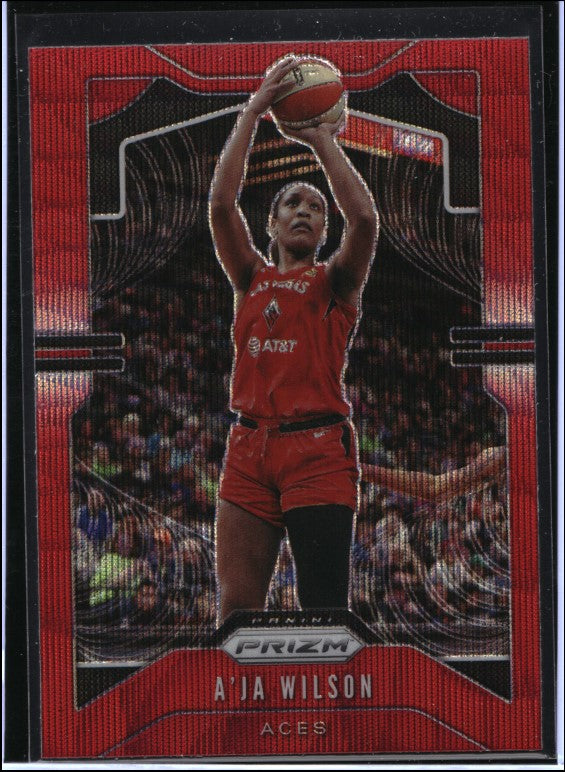 2020 Wnba Prizm Aja Wilson Ruby Wave No 18