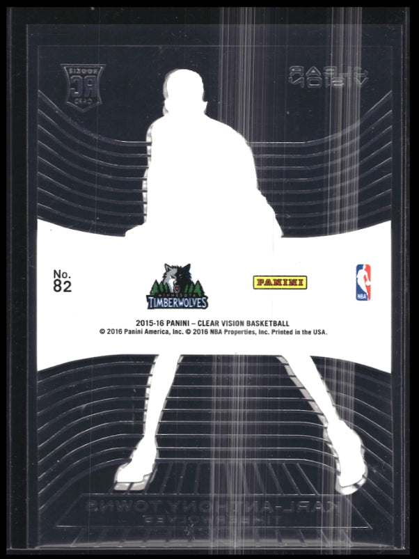 2015-16 Clear Vision KARL ANTHONY TOWNS Rookie Base #82