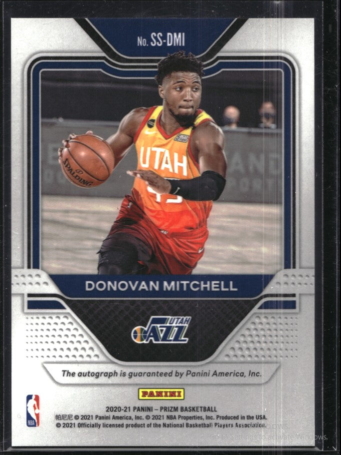 2020-21 Prizm Donovan Mitchell Sensational Signatures Auto Base No Dmi