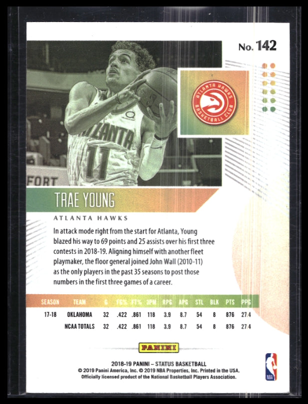 2018-19 Status TRAE YOUNG Rookie Aqua #142