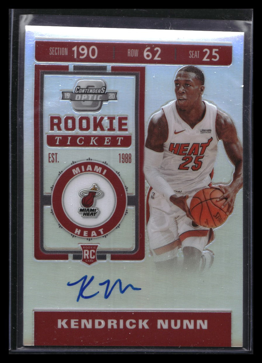 2019-20 Contenders Optic KENDRICK NUNN Rookie Ticket Auto Silver Prizm #117