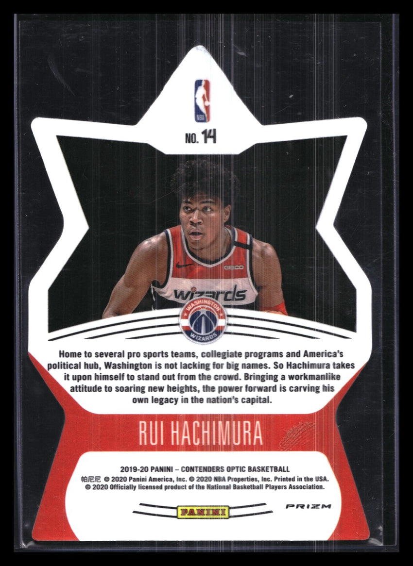 2019-20 Contenders Optic RUI HACHIMURA Superstar Rookie Die-Cut Red Ice #14