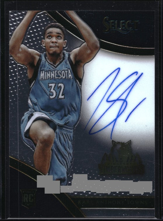 2015-16 Select Karl Anthony-towns Rookie Signatures Auto Base 155/199