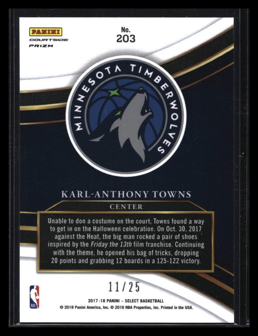 2017-18 Select Karl-anthony Towns Courtside Tie-dye 11/25