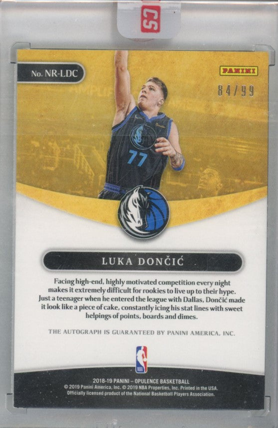 2018-19 Opulence Luka Doncic Nouveau Riche Rookie Auto 84/99