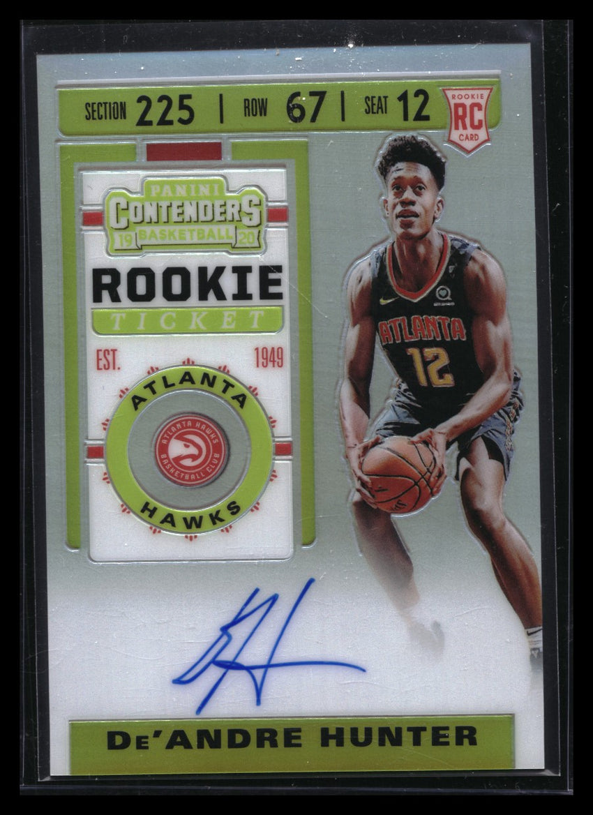 2019-20 Contenders Deandre Hunter Rookie Ticket Auto Premium Silver No 110 B
