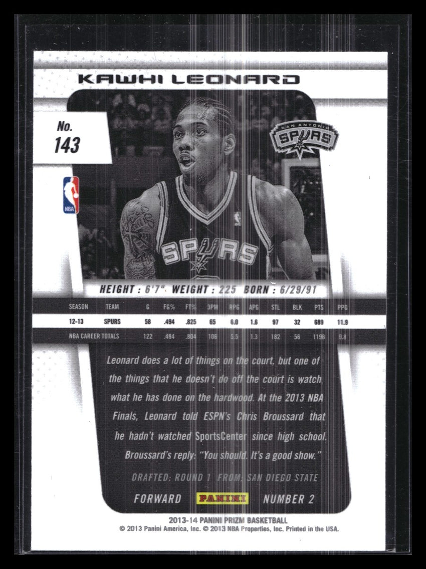 2013-14 Prizm KAWHI LEONARD Base #143