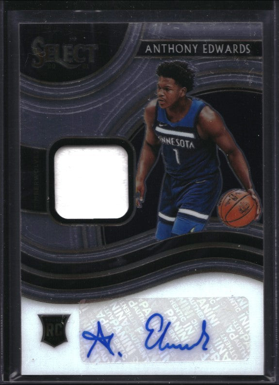 2020-21 Select Anthony Edwards Rookie Jersey Auto Base 52/199