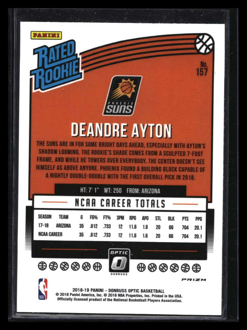 2018-19 Donruss Optic DEANDRE AYTON Rated Rookie Choice Silver Mojo #157