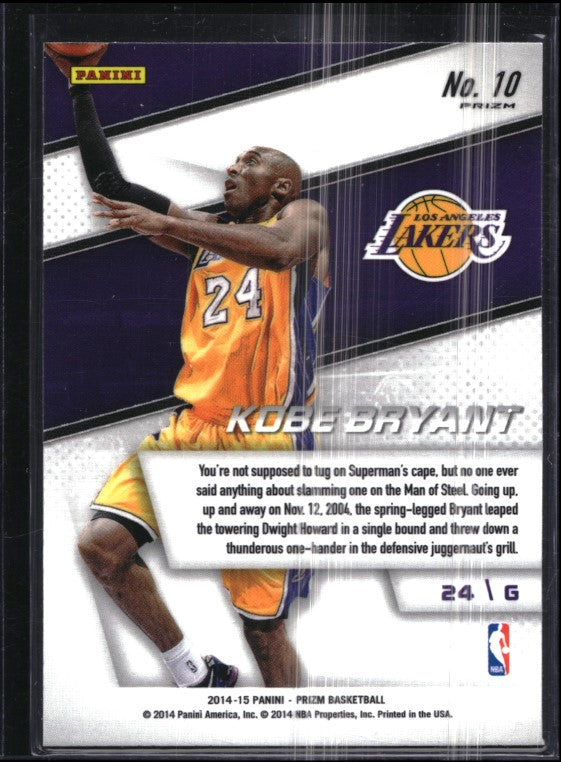 2014-15 Prizm Kobe Bryant Representatives Silver No 10