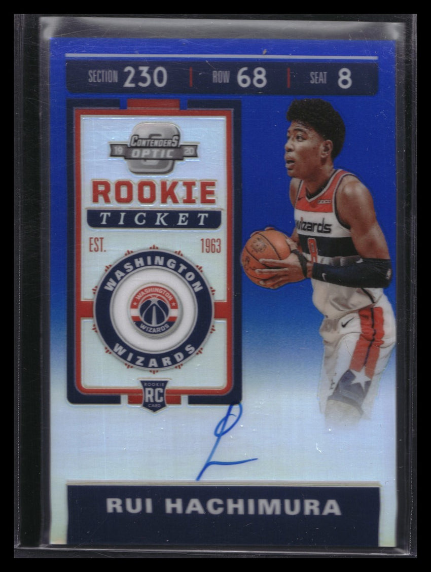 2019-20 Contenders Optic Rui Hachimura Rookie Ticket Auto Blue Prizm 56/99