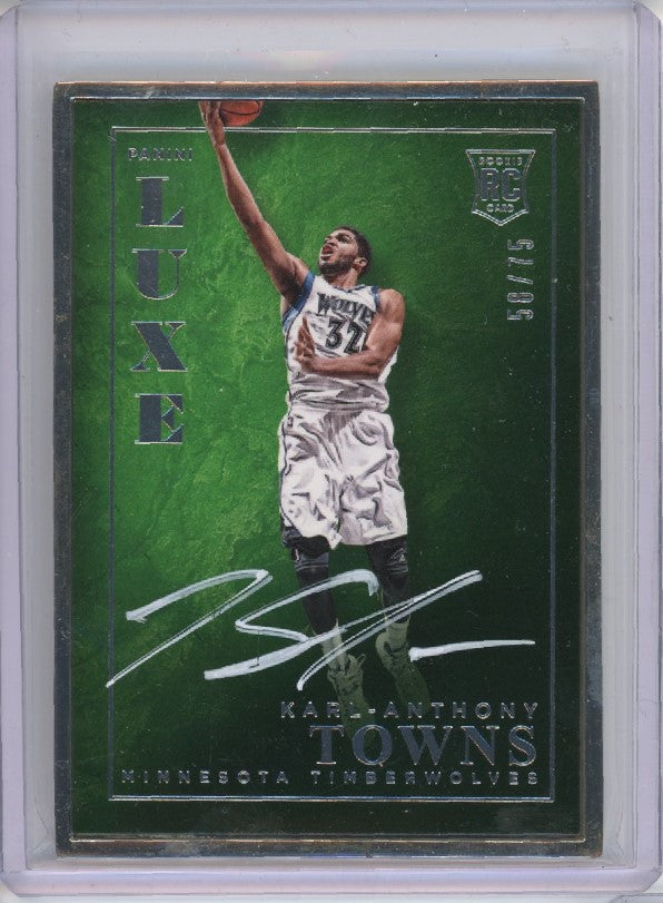 2015-16 Luxe Karl-anthony Towns Rookie Metal Frame Auto Silver 58/75