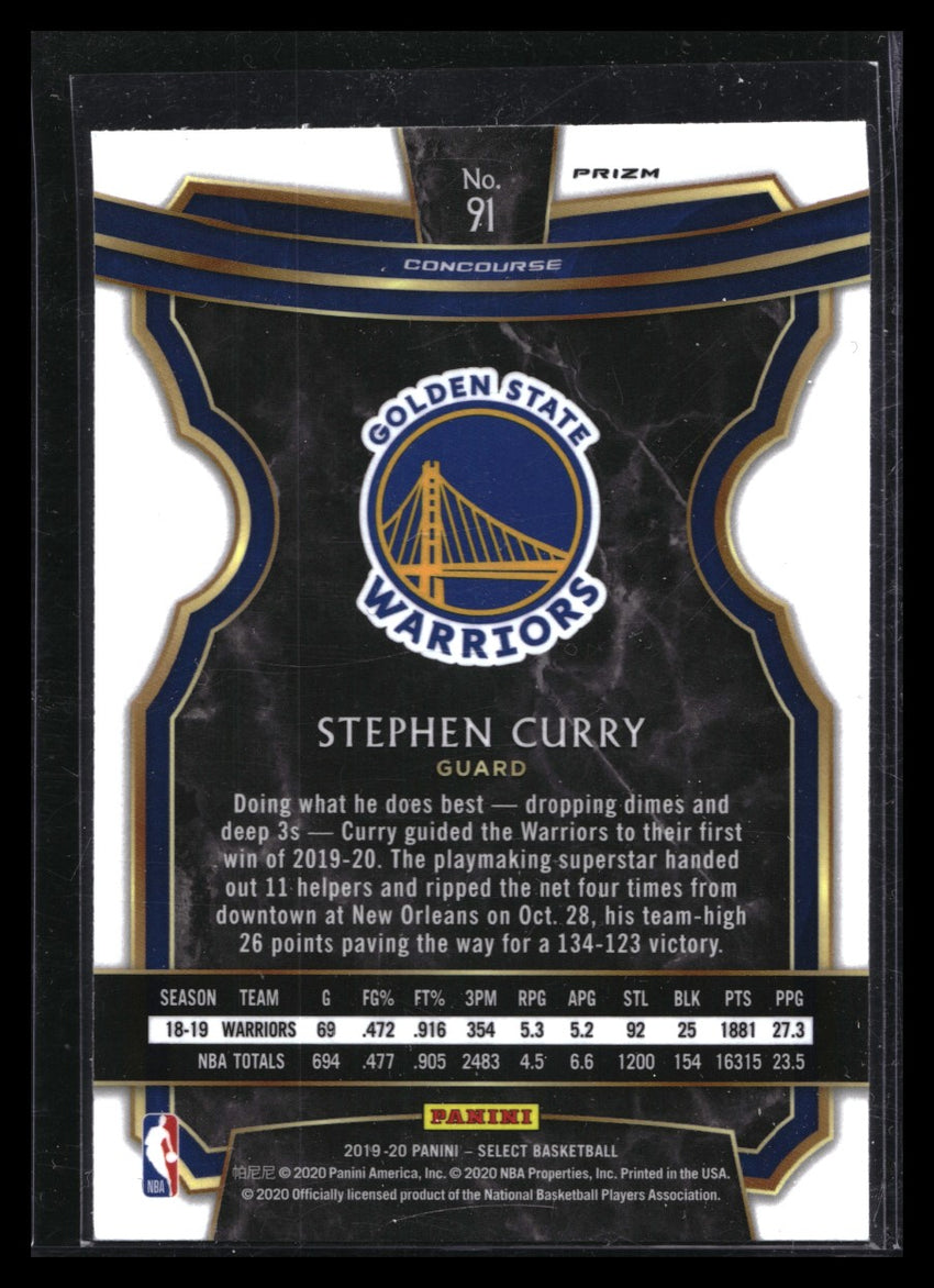 2019-20 Select Stephen Curry Concourse Scope No 91